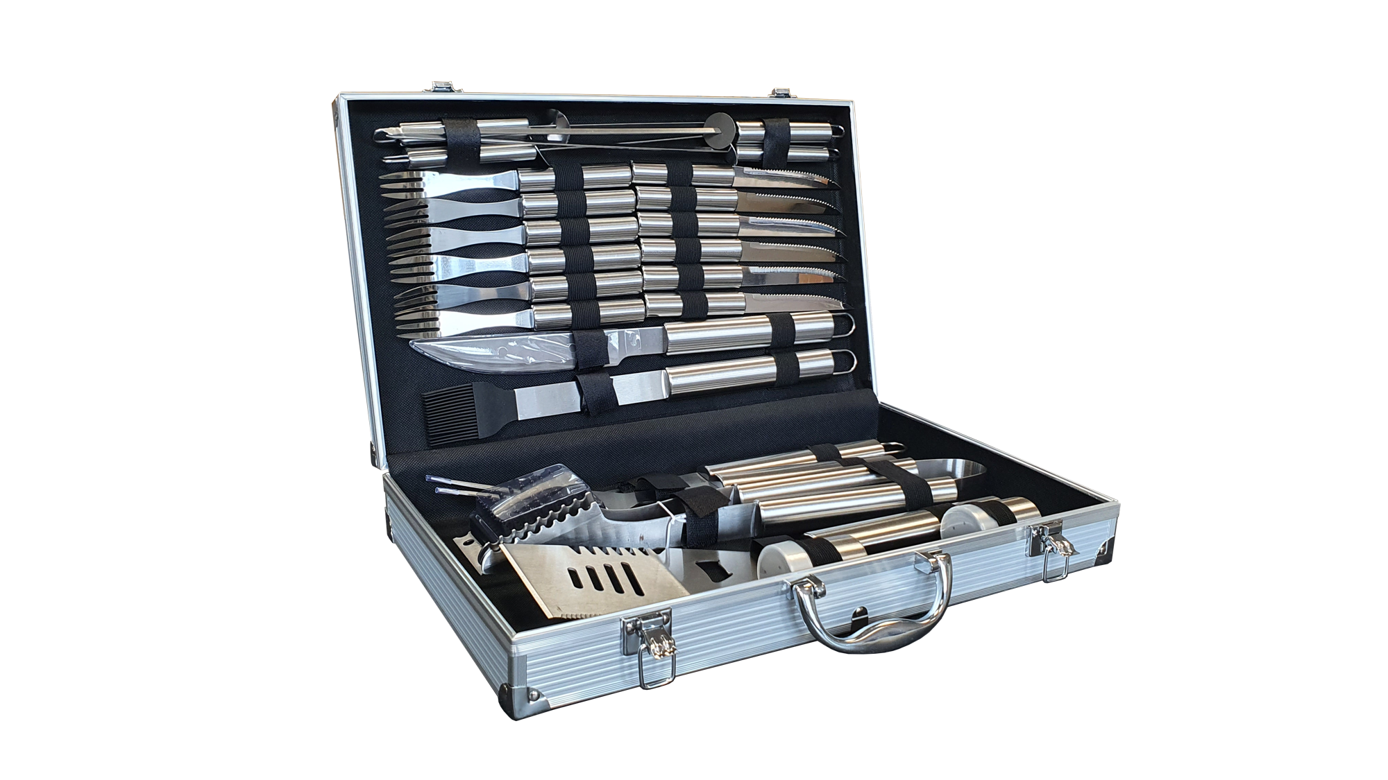 24pc Stainless Steel BBQ Toolkit